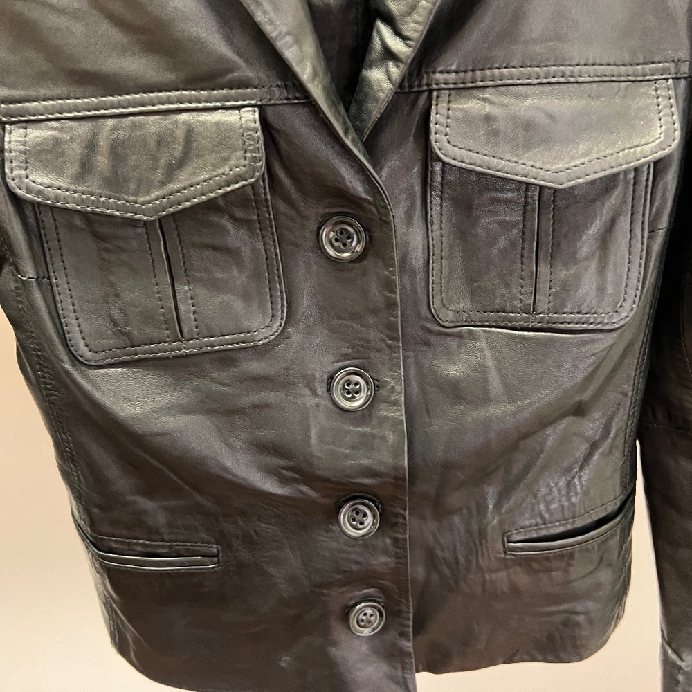 Zadig & Voltaire Lamb Leather Biker Jacket Size XS - Picture 3 of 9